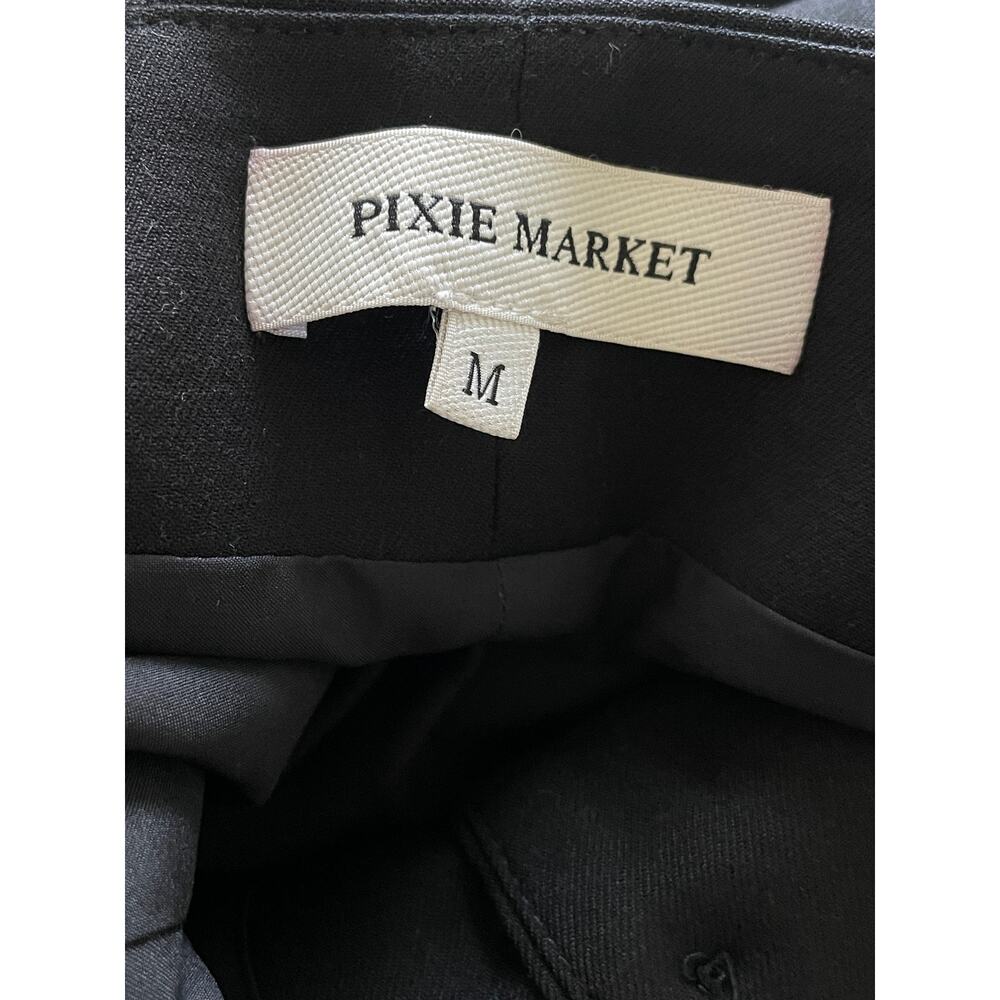 Pixie Market Black Vest Strapless Button Top - image 4
